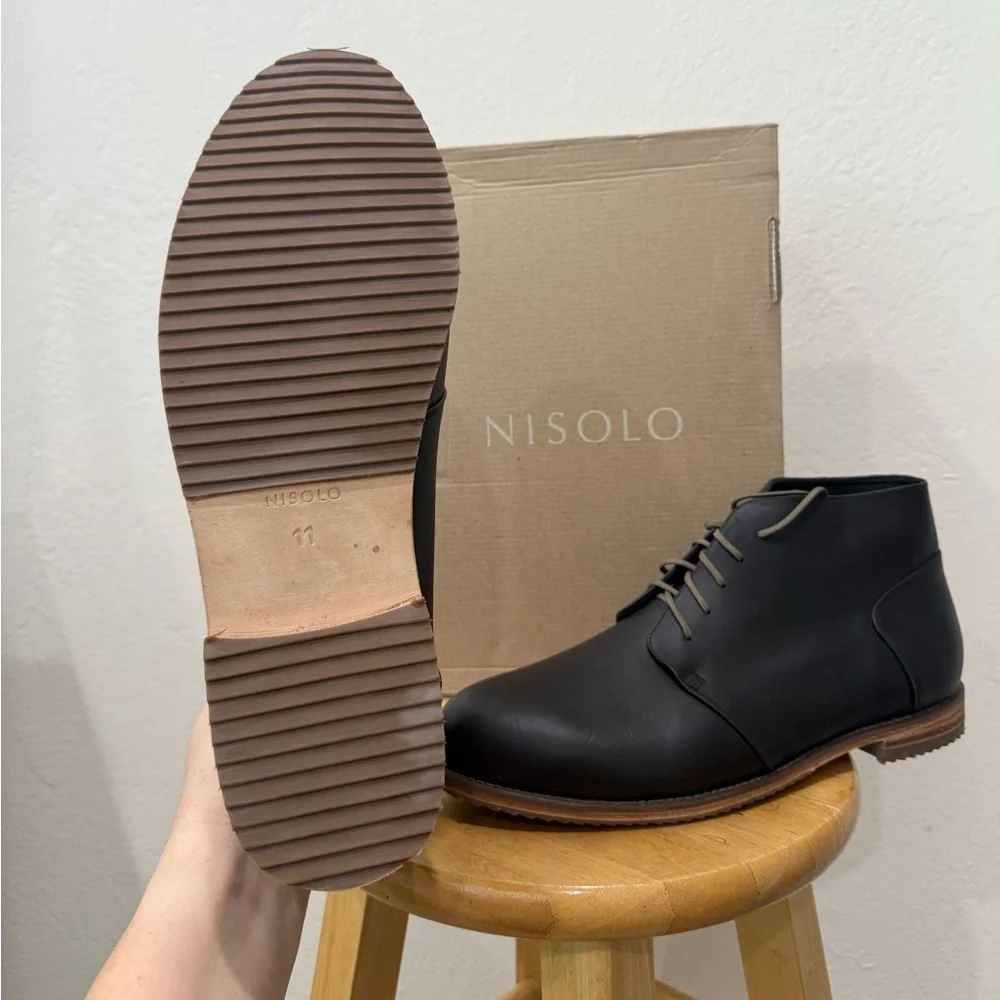 NWT Nisolo Everyday Chukka Boot in Black Men’s Size 11